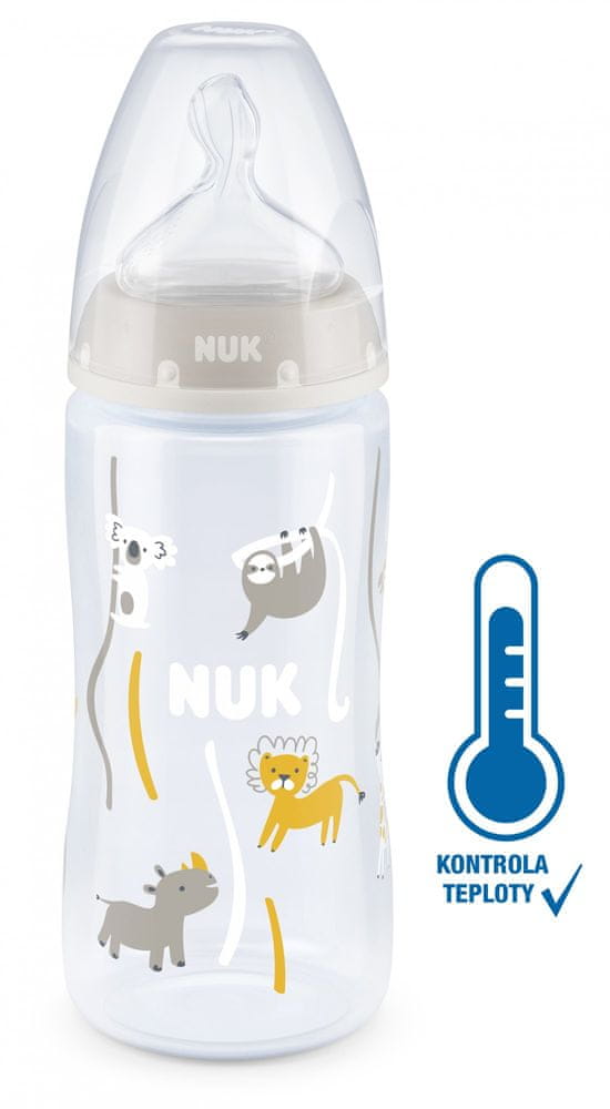 Nuk FC+ fľaša s kontrolou kvality 300 ml béžová