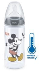 Nuk FC+ fľaša MICKEY s kontrolou teploty 300ml sivá