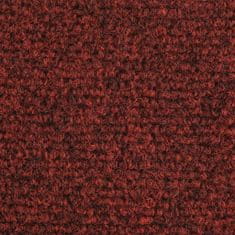 Vidaxl Nášľapy na schody 5 ks červené 65x21x4 cm vpichovaná textília