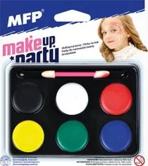 MFP s.r.o. farby na tvár so štetcom - 6 ks farieb 6300361