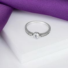 Brilio Silver Pôvabný strieborný prsteň so zirkónmi RI024W (Obvod 50 mm)