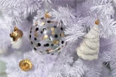 Decor By Glassor Sklenená vianočná guľa bodky (Veľkosť: 6)