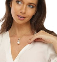 JwL Luxury Pearls Dlhý pozlátený náhrdelník s pravou barokovou megaperlou JL0710