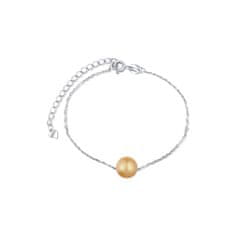 JwL Luxury Pearls Strieborný náramok so zlatou perlou z južného Pacifiku JL0728