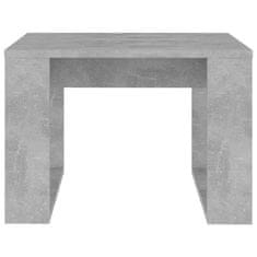Vidaxl Príručný stolík betónovo sivý 50x50x35 cm drevotrieska