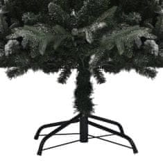 Vidaxl Zasnežený umelý vianočný stromček zelený 150 cm PVC&PE