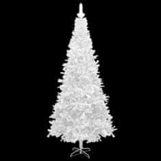 Vidaxl Umelý vianočný stromček s LED a súpravou gulí L 240 cm biely