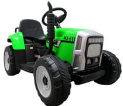 R-Sport Elektrický traktor s prívesom C1 Zelený