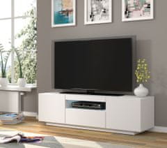 Homlando TV skrinka AURA 150 cm univerzálna, závesná alebo stojaca biely mat