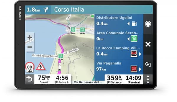 GPS navigácia karavany obytné vozidlá a prívesy Camper 1090 MT-D, mapa Európy, doživotná aktualizácia, Bluetooth hands-free, Wi-Fi