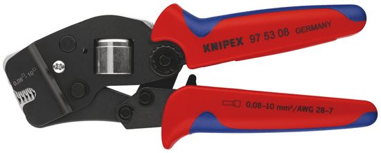 Knipex KNIPEX Kliešte samonastaviteľné bočné pre lisovanie káblových koncoviek