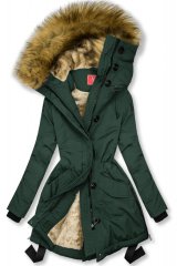 LHD by Leeson Tmavozelená zimná bunda s vysokým golierom M