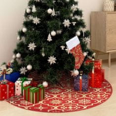 shumee Luxusná deka pod vianočný stromček ponožka červená 150 cm látka
