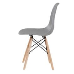 Timeless Tools Moderné jedálenské stoličky, 4 ks, 4 rôzne farby, sivé