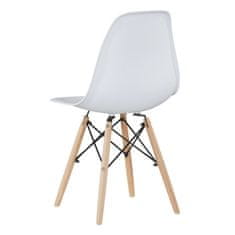 Timeless Tools Moderné jedálenské stoličky, 4 ks, 4 rôzne farby, biele