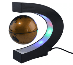 Svietiaci Globus, Levitujúce Zemegule, vznášajúce sa Globus Zemegule, Dekorácia lietajúci glóbus - zlatá a modrá, LED mapa sveta Magnetická levitačná plávajúca guľa, elektronická antigravitačná lampa