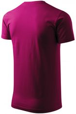 Pánske tričko jednoduché, fuchsia red, 4XL