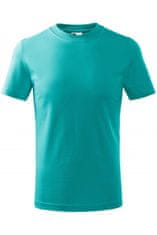 Detské tričko jednoduché, smaragdovozelená, 134cm / 8rokov
