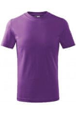 Detské tričko jednoduché, fialová, 134cm / 8rokov