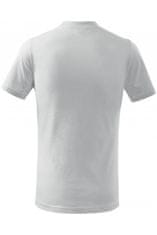 Detské tričko klasické, biela, 110cm / 4roky