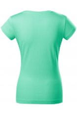 Dámske tričko s V-výstrihom zúžené, mätová, XL