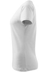 Dámske tričko zúžené, raglánový rukáv, biela, XS