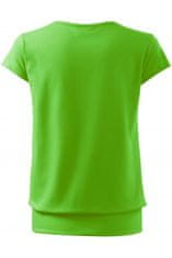 Dámske trendové tričko, jablkovo zelená, M