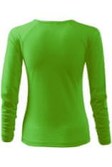 Malfini Dámske tričko zúžené, V-výstrih, jablkovo zelená, XS