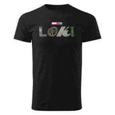 Grooters Avengers Pánske tričko Loki - Logo, čierne Veľkosť: XL