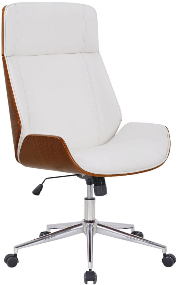 BHM Germany Kancelárska stolička Varel, syntetická koža, orech / biela
