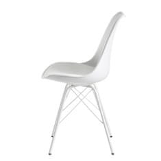 Bruxxi Jedálenská stolička Lina (SET 2 ks), syntetická koža, biela