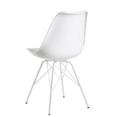 Bruxxi Jedálenská stolička Lina (SET 2 ks), syntetická koža, biela