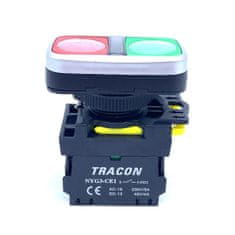 Tracon Electric Dvojtlačidlo zelené+červené 