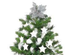 LAALU Ozdobený umelý vianočný stromček KRÁĽ ZIMA 60 cm s LED OSVETLENÍM V KVETINÁČI