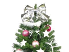 LAALU Ozdobený umelý vianočný stromček RUŽOVÉ KOĽADA 60 cm s LED OSVETLENÍM V KVETINÁČI