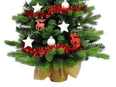 LAALU Ozdobený umelý vianočný stromček SEN VIANOC 60 cm s LED OSVETLENÍM V KVETINÁČI