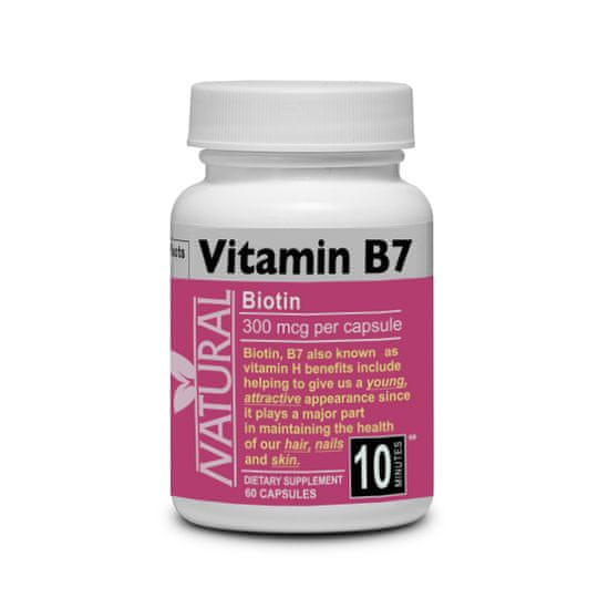 Natural Vitamín B7 - D-Biotin - 300 mcg - 60 kapsúl