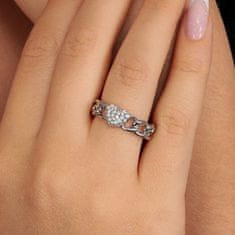 Morellato Trblietavý mosadzný prsteň s kryštálmi Incontri SAUQ191 (Obvod 54 mm)