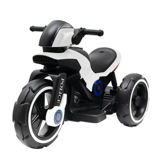 Baby Mix Detská elektrická motorka POLICE biela