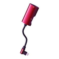 Kaku KSC-377 4in1 adaptér lightning / 3.5mm mini jack, červený