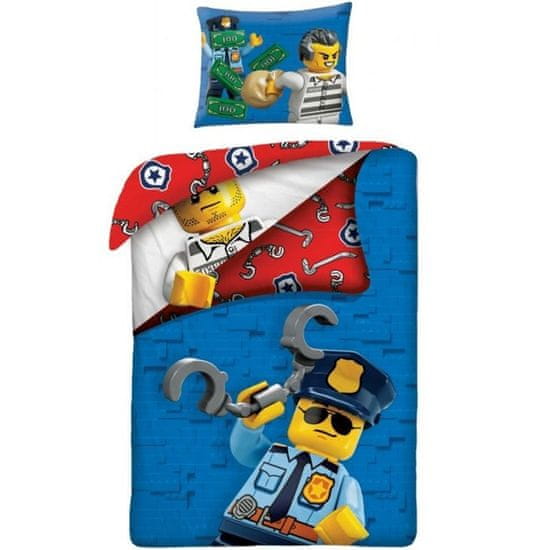 Halantex Bavlnené posteľné obliečky LEGO City - Policajt vs. väzeň