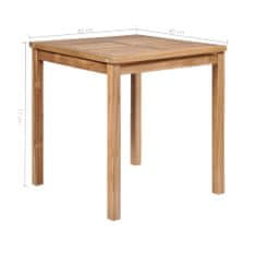 Petromila vidaXL Záhradný stôl 80x80x77 cm, tíkový masív