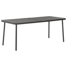 Petromila vidaXL Záhradný stôl tmavosivý 180x83x72 cm oceľový