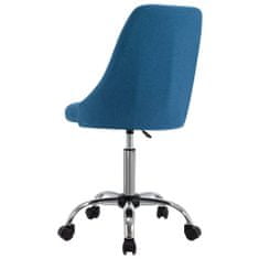 Vidaxl Kancelárske stoličky na kolieskach 2 ks modré látkové