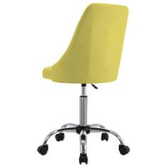 Vidaxl Kancelárske stoličky na kolieskach 2 ks žlté látkové