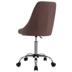 Vidaxl Kancelárske stoličky na kolieskach 2 ks sivohnedé látkové