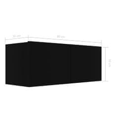 Vidaxl 6-dielna súprava TV skriniek čierna drevotrieska