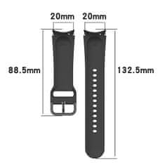4wrist Remienok na Samsung Watch4 - Silicone Black