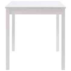 Vidaxl Jedálenský stôl, biely 140x70x73 cm, borovicové drevo