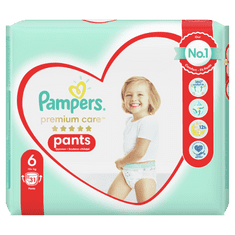 Pampers Plienkové nohavičky Premium Care Pants 6 (15+ kg) 31 ks
